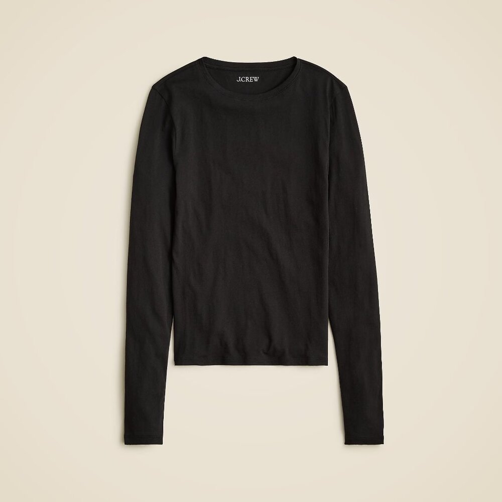 J.Crew Black Cotton long-sleeve T-shirt
